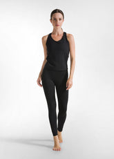 LEGGINGS IN MICROFIBRA RICICLATA NERO - RESTART WITH YOGA | DEHA