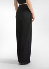 RECYCLED MICROFIBRE STRAIGHT PANTS - BLACK - BLACK | DEHA