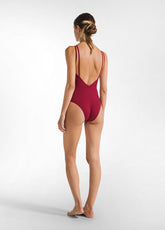 BODY AUS RECYCELTER MIKROFASER - ROT - CORDOVAN RED | DEHA