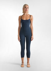 RECYCLED MICROFIBRE BODYSUIT - BLACK - NIGHT BLUE | DEHA