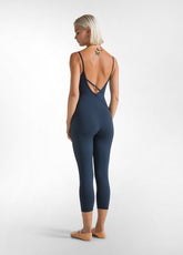 RECYCLED MICROFIBRE BODYSUIT - BLACK - NIGHT BLUE | DEHA