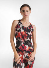 ALLOVER MICROFIBRE TANK TOP - RED - WATERCOLOR RED | DEHA