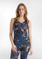 ALLOVER MICROFIBRE TANK TOP - BLUE - WATERCOLOR BLUE | DEHA