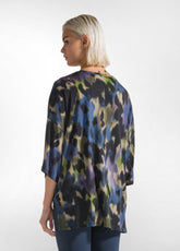 ALLOVER OVERSIZE T-SHIRT - BLUE - WATERCOLOR BLUE | DEHA