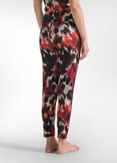 ALLOVER MICROFIBRE LEGGINGS - RED - WATERCOLOR RED | DEHA