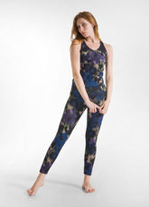 ALLOVER MICROFIBRE LEGGINGS - BLUE | DEHA