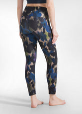 ALLOVER MICROFIBRE LEGGINGS - BLUE - WATERCOLOR BLUE | DEHA