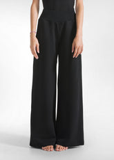 WIDE LEG HEAVY SWEATPANTS - BLACK - BLACK | DEHA