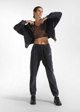 JUMPSUIT WITH MARBLE-EFFECT CHENILLE SWEATSHIRT AND JOGGER - BLACK - SHOP BY LOOK | DEHA