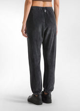 MARBLED CHENILLE JOGGER PANTS - BLACK - BLACK | DEHA