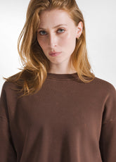 MARBLED COMFORT SWEATSHIRT - BROWN - COFFEE BROWN | DEHA