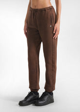 JOGGER MARMORIZZATO IN FELPA COMFORT MARRONE - COFFEE BROWN | DEHA