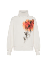 SOFT TOUCH SWEATSHIRT MIT AUFDRUCK - WEISS - MILK WHITE | DEHA