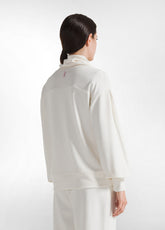 SOFT TOUCH SWEATSHIRT MIT AUFDRUCK - WEISS - MILK WHITE | DEHA