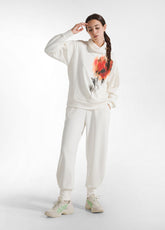 SOFT TOUCH GRAPHIC SWEATSHIRT - WHITE - MILK WHITE | DEHA