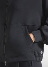 SOFT TOUCH FULL ZIP SWEATSHIRT - BLACK - BLACK | DEHA