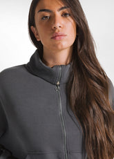 SOFT TOUCH FULL ZIP SWEATSHIRT - GREY - LEAD GREY | DEHA