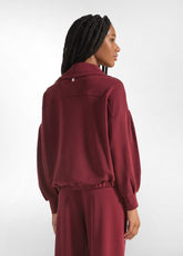 SOFT TOUCH FULL ZIP SWEATSHIRT - RED - CORDOVAN RED | DEHA