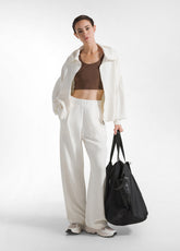 SOFT TOUCH STRAIGHT LEG PANTS - WHITE - MILK WHITE | DEHA