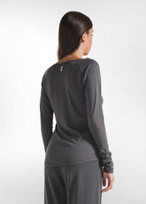 GRAPHIC MODAL LONG SLEEVE T-SHIRT - GREY - LEAD GREY | DEHA