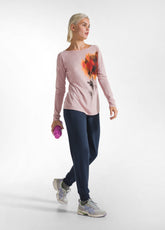 GRAPHIC MODAL LONG SLEEVE T-SHIRT - PINK - MISTY ROSE | DEHA