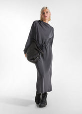 SOFT TOUCH LONG DRESS - GREY - Warm and Cozy | DEHA