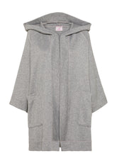 LUREX FLEECE HOODED JACKET - GREY - Travelwear | DEHA