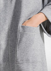 LUREX FLEECE HOODED JACKET - GREY - GREY MELANGE | DEHA