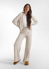 PANTALONE PALAZZO IN FELPA LUREX BIANCO - Soul | DEHA