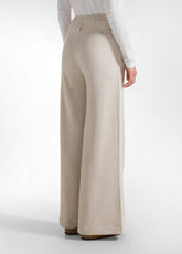 PANTALONE PALAZZO IN FELPA LUREX BIANCO - CREAM | DEHA