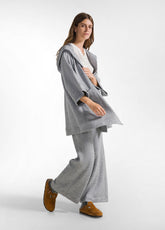 LUREX PALAZZO PANTS - GREY - GREY MELANGE | DEHA