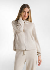 LUREX FULL ZIP HOODIE - GREY - GREY MELANGE | DEHA