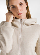 LUREX FULL ZIP HOODIE - WHITE - CREAM | DEHA