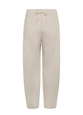 LUREX CARROT-FIT PANTS - WHITE - CREAM | DEHA