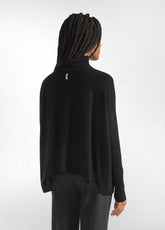 WOOLY BLEND HIGH NECK SWEATER - BLACK - BLACK | DEHA