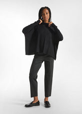 PULLOVER COLLO ALTO MISTO LANA NERO - BLACK | DEHA