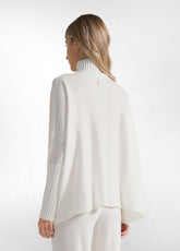 PULLOVER COLLO ALTO MISTO LANA BIANCO - MILK WHITE | DEHA