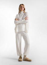 WOOLY BLEND HIGH NECK SWEATER - WHITE - MILK WHITE | DEHA