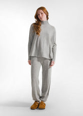 PULLOVER COLLO ALTO MISTO LANA GRIGIO - GREY MELANGE | DEHA