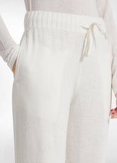 STRICKHOSE AUS WOLLGEMISCH - WEISS - MILK WHITE | DEHA