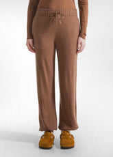 JOGGER DI MAGLIA IN MISTO LANA MARRONE - GLACE' BROWN | DEHA