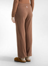 JOGGER DI MAGLIA IN MISTO LANA MARRONE - GLACE' BROWN | DEHA