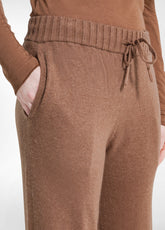 JOGGER DI MAGLIA IN MISTO LANA MARRONE - GLACE' BROWN | DEHA