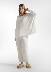 PULLOVER AMPIO MISTO LANA BIANCO - MILK WHITE | DEHA