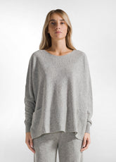 LOOSE PULLOVER AUS WOLLGEMISCH - GRAU - Warm und gemütlich | DEHA