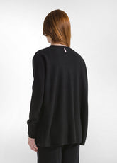 WOOLY BLEND V-NECK SWEATER - BLACK - BLACK | DEHA