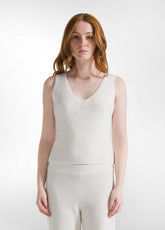 LOUNGE KNITTED TOP - WHITE - MILK WHITE | DEHA