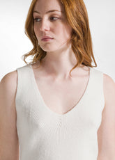 LOUNGE KNITTED TOP - WHITE - MILK WHITE | DEHA