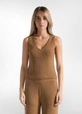 LOUNGE KNITTED TOP - BROWN - Warm and Cozy | DEHA