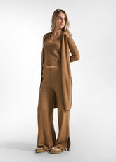 LOUNGE KNITTED TOP - BROWN - GLACE' BROWN | DEHA